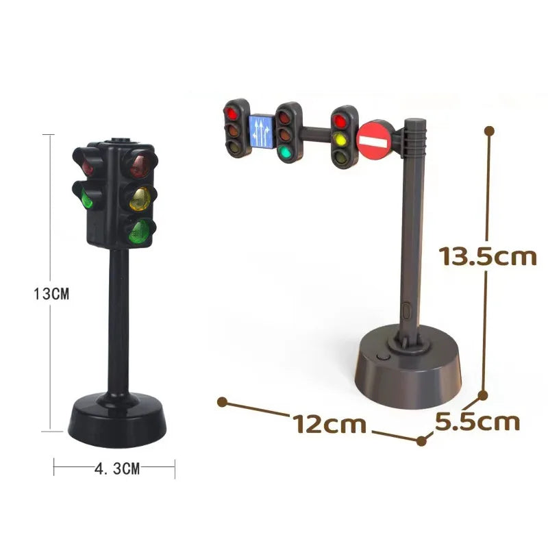 Children's toys, preschool safety education simulation, traffic signal lights, road signs, gas stations, car models, children pr