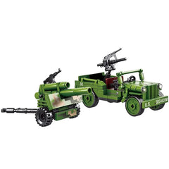 World War 2 WW2 Army Military Soldiers SWAT Armored Vehicle Tank Cannon DIY Model Building Blocks Bricks Children's Toys