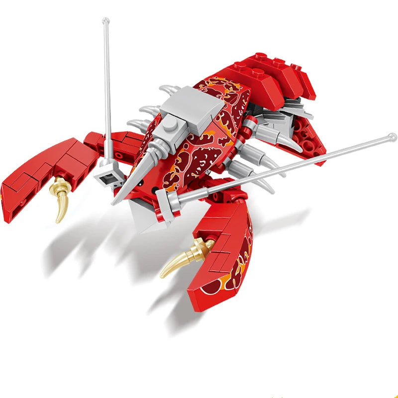 New Marine Animal Building Block Model Lobster Animal Small Particle Puzzle Assembly Children's Toys Science And Education Gifts