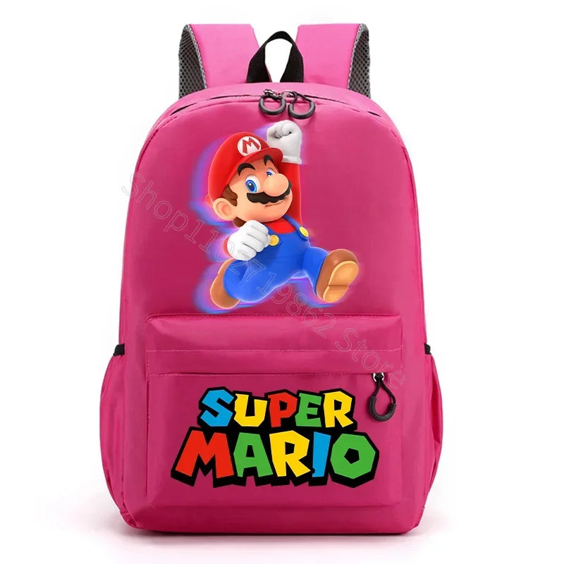 Super Mario Bros Backpacks Women Men Princess Peach Luigi Bag Cartoon Game Character Graphic Print Kawaii Backpack School Bags