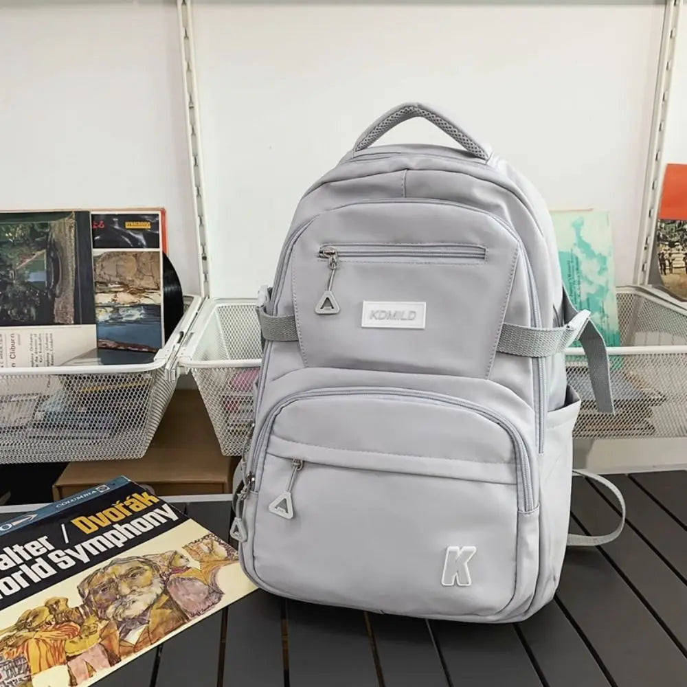 Canvas Backpack Student Schoolbag Large Capacity Outdoor Backpacks Children's Bags Thin Light Fashion Shoulder Bag