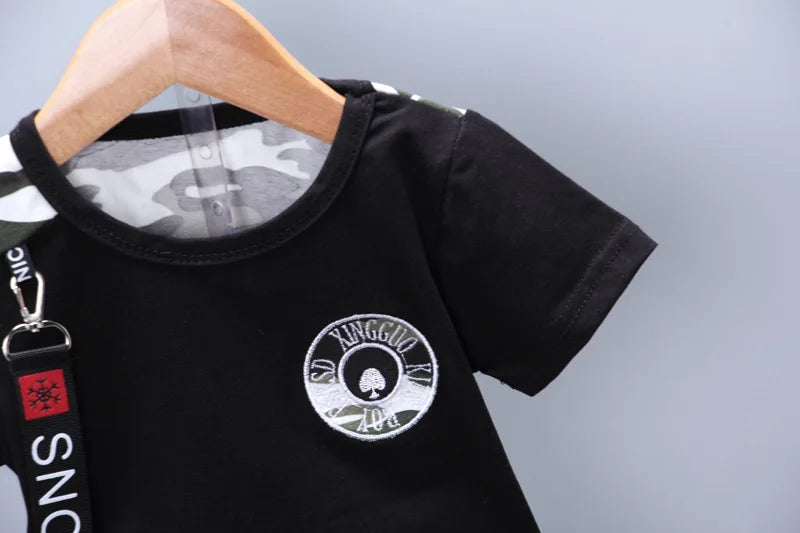 Boys Clothing Children Summer Sports Set Kids Clothing Cotton T-Shit Camouflage Shorts 2PC Outfits Children Tracksuits 0-4Year