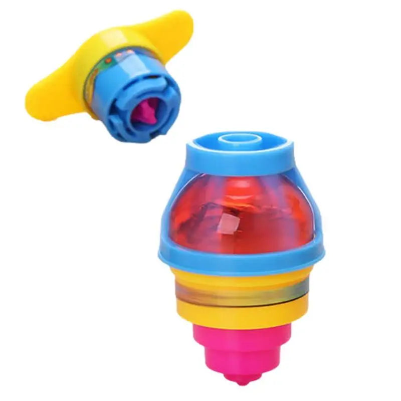 Children's Toys Bagged Round Luminous Toy Boys Girls Light Music Rotating Gyro Spinning Top Fidget Spinner Children Classic Toys
