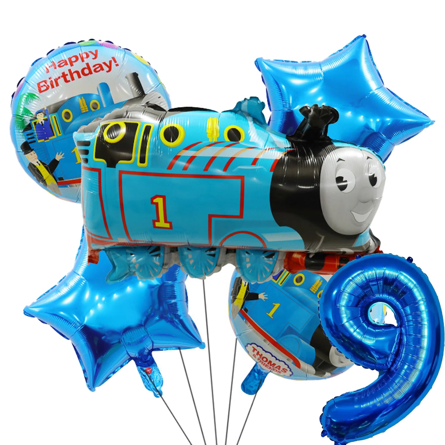 Thomas and Friends Birthday Decor  Foil Balloons Number Set 32 inch Gift Baby Shower Children's Toys Train Latex Balloons Kit