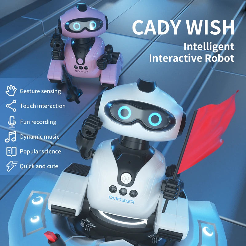 Smart RC Robot Electronic Dog Programmable Smart Interactive Stunt Robot Dog Music Song Touchsense Voice Command Children's Toys