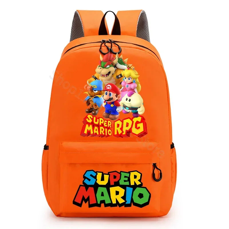 Super Mario Bros Backpacks Women Men Princess Peach Luigi Bag Cartoon Game Character Graphic Print Kawaii Backpack School Bags