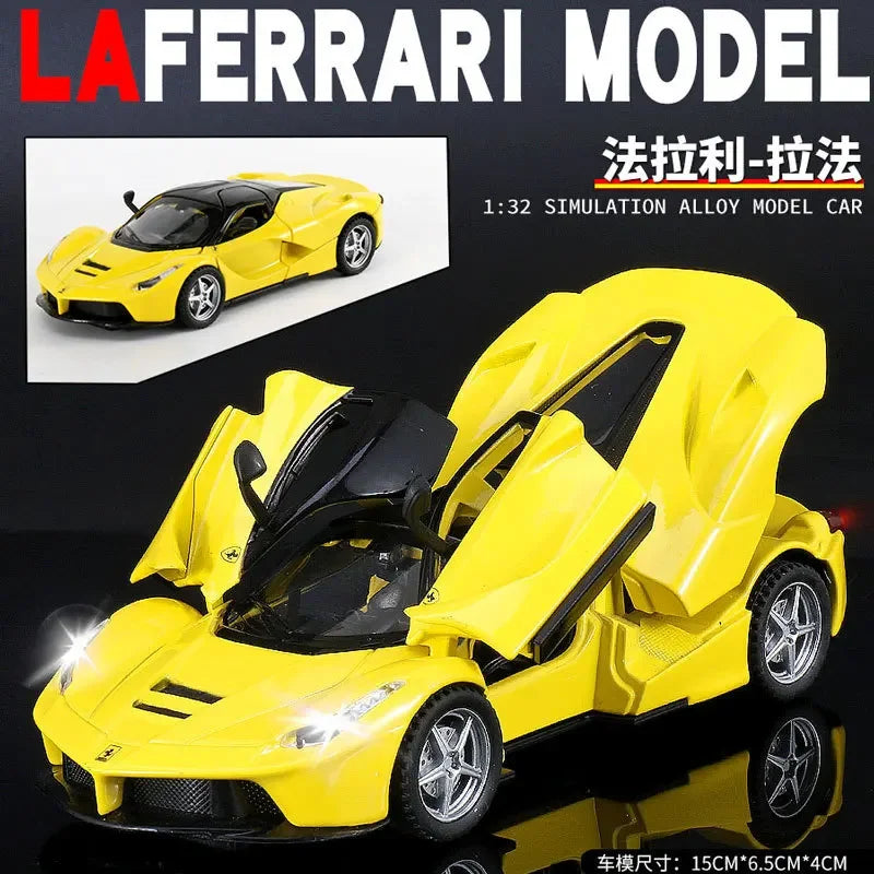 1:32 Ferrari Laferrari Alloy sports car model decorations for children's toys and gifts