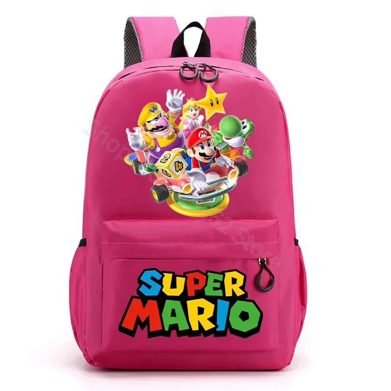 Super Mario Bros Backpacks Women Men Princess Peach Luigi Bag Cartoon Game Character Graphic Print Kawaii Backpack School Bags