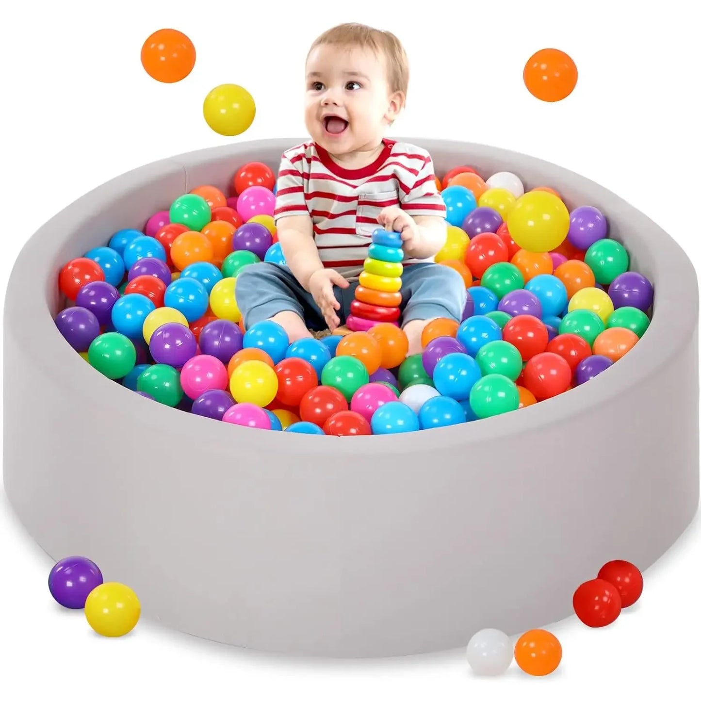 100Pcs Thickened Ocean Ball Children's Toys Colorful Ball Children Outdoor Playground Plastic Balls Explosion-proof Colored Toys