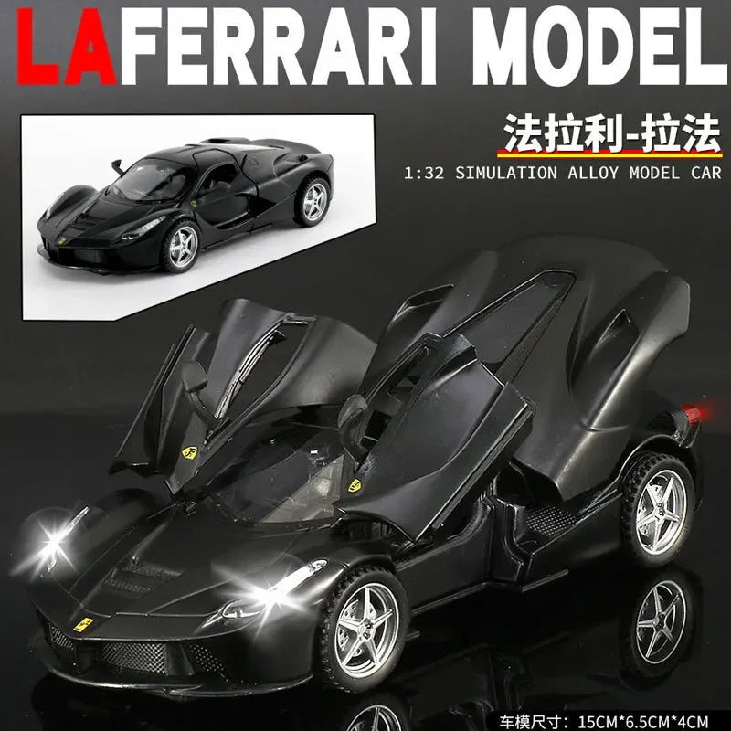 1:32 Ferrari Laferrari Alloy sports car model decorations for children's toys and gifts