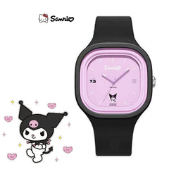 Sanrio Kawaii Hello Kitty Watch My Melody Cinnamoroll Student Cartoon Versatile Silicone Watch Children's Toys Festival Gift