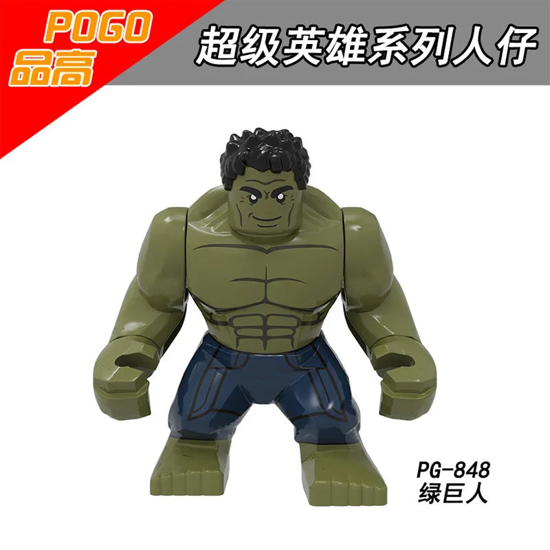 Marvel superhero Spider Man, Deadpool, Hulk, building blocks, children's toys, anime characters, Christmas and birthday gifts