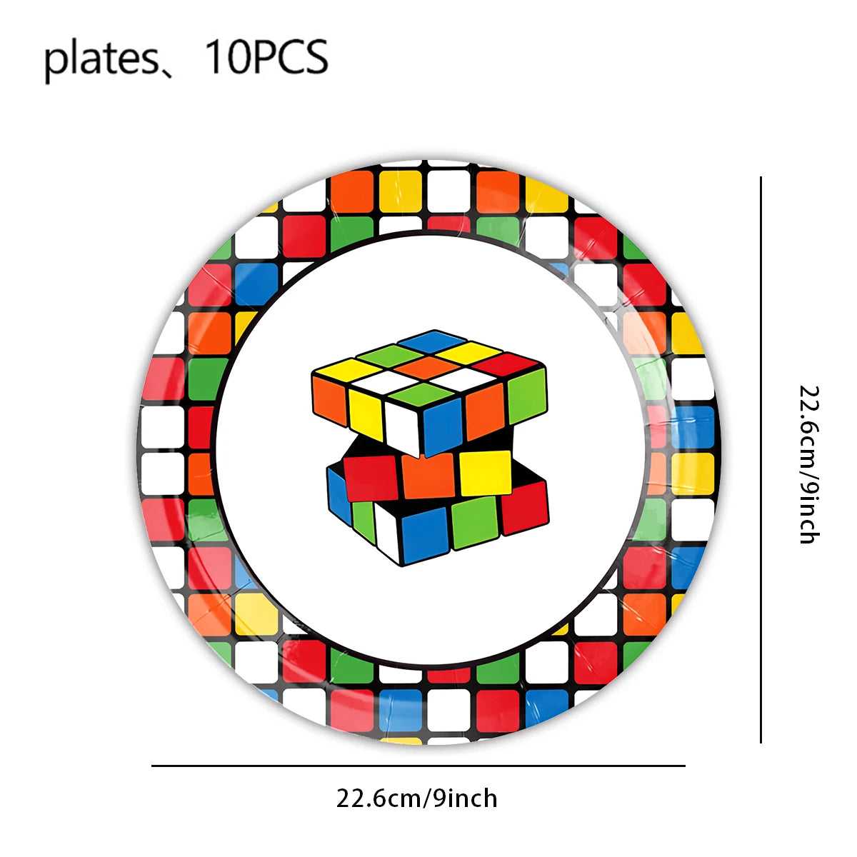 Magic Cube Children's Toys Theme Party Supplies Disposable Tableware Cup Plate Napkin Backdrop For Birthday Party Decorations