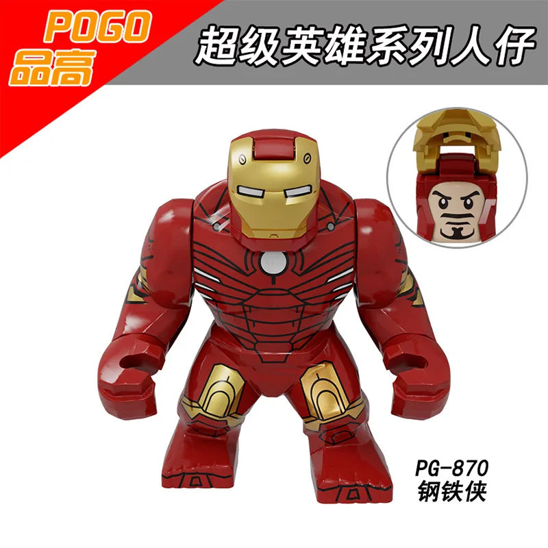 Marvel superhero Spider Man, Deadpool, Hulk, building blocks, children's toys, anime characters, Christmas and birthday gifts