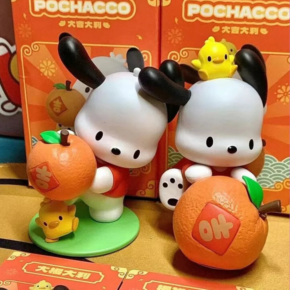 Kawaii Sanrio Cartoon Anime Figure Doll Pochacco Model Decorate Children's Toys Christmas Gift Action Figures Hobbies Gift