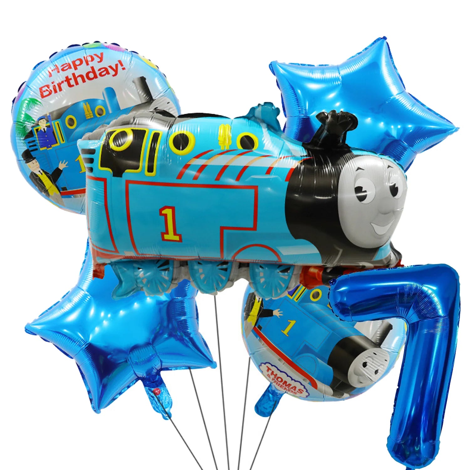 Thomas and Friends Birthday Decor  Foil Balloons Number Set 32 inch Gift Baby Shower Children's Toys Train Latex Balloons Kit