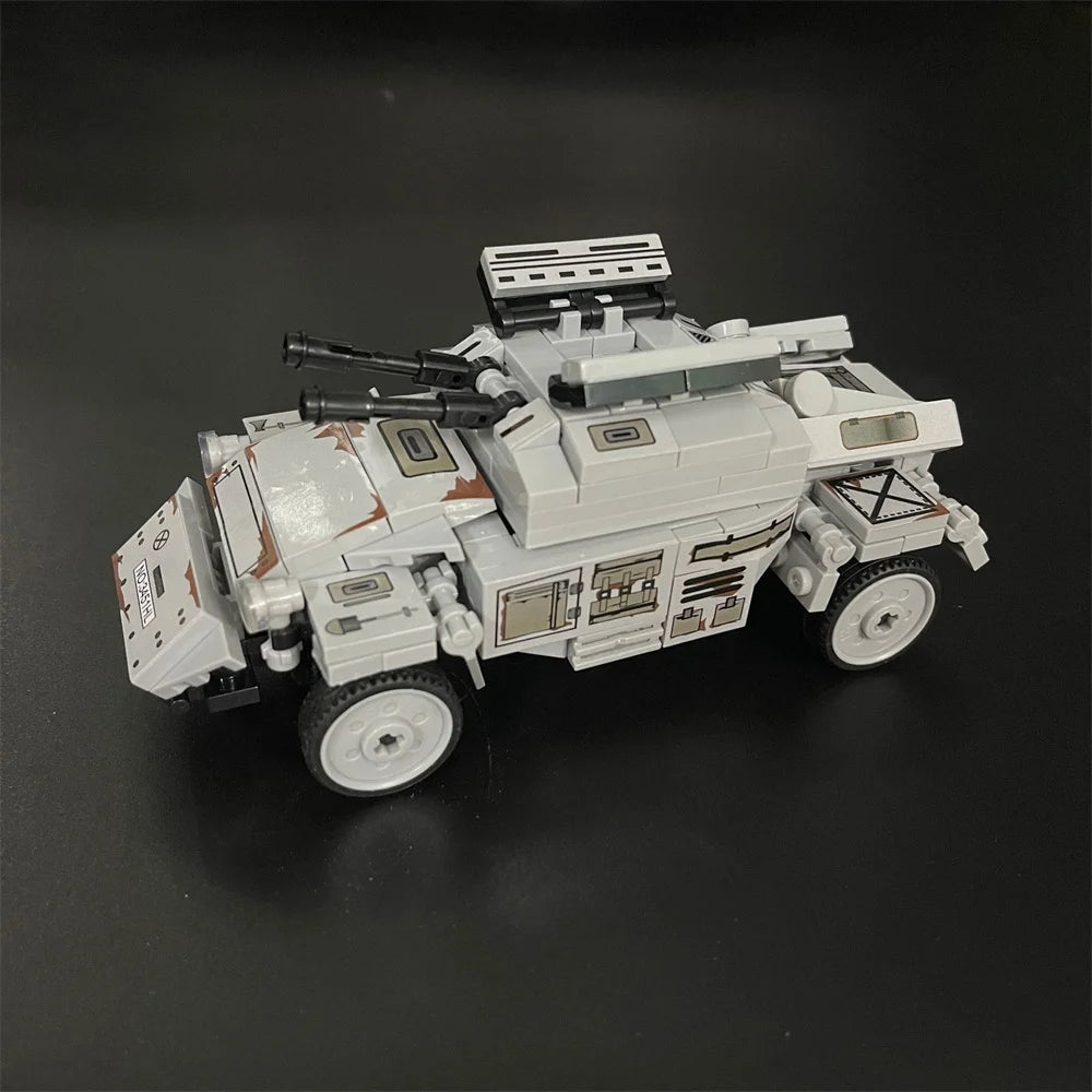 World War 2 WW2 Army Military Soldiers SWAT Armored Vehicle Tank Cannon DIY Model Building Blocks Bricks Children's Toys