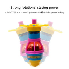 Children's Toys Bagged Round Luminous Toy Boys Girls Light Music Rotating Gyro Spinning Top Fidget Spinner Children Classic Toys