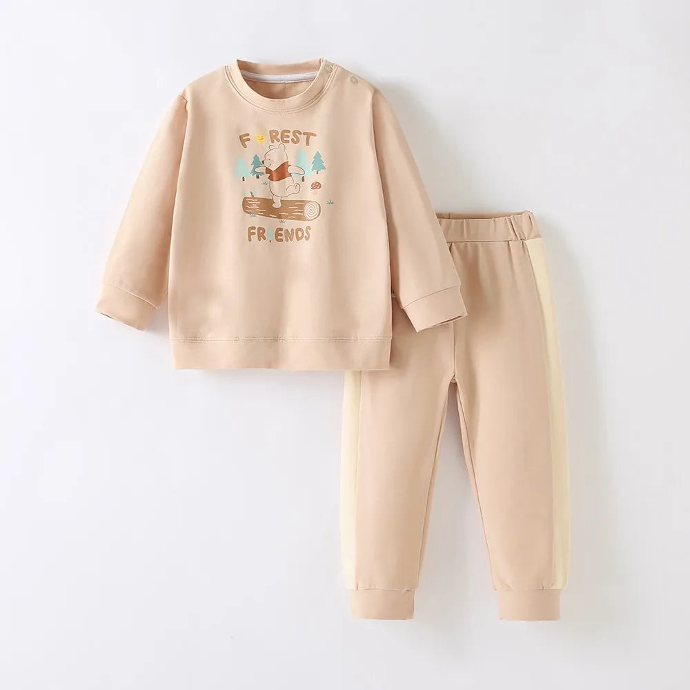 Mickey Printed Children's Long Sleeve Suit Sweatshirt + Trousers 2pc/set Kids Clothing Autumn Fashion Toddler Costume Tracksuit