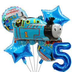 Thomas and Friends Birthday Decor  Foil Balloons Number Set 32 inch Gift Baby Shower Children's Toys Train Latex Balloons Kit