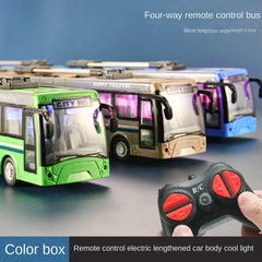 Remote Control Bus Car Toy Charging Light Electric Double Decker Bus Model Children's Toys Gifts