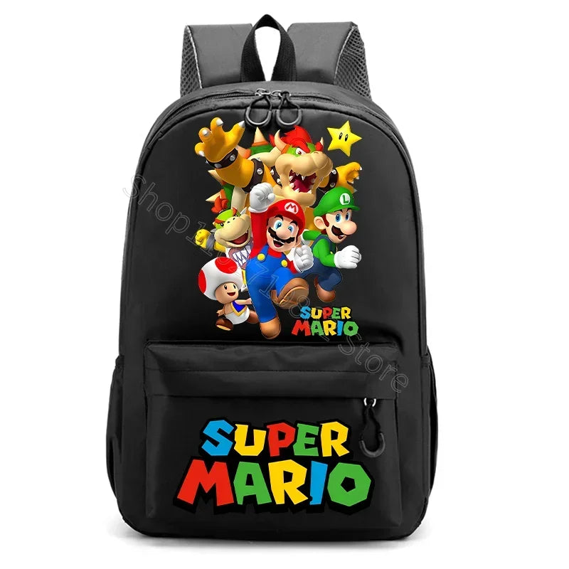 Super Mario Bros Backpacks Women Men Princess Peach Luigi Bag Cartoon Game Character Graphic Print Kawaii Backpack School Bags