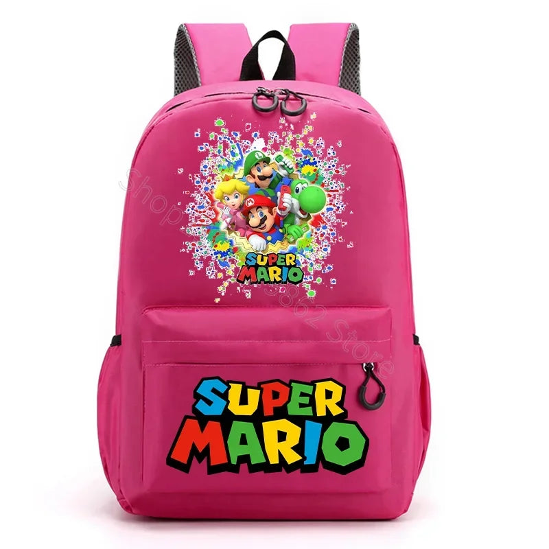 Super Mario Bros Backpacks Women Men Princess Peach Luigi Bag Cartoon Game Character Graphic Print Kawaii Backpack School Bags
