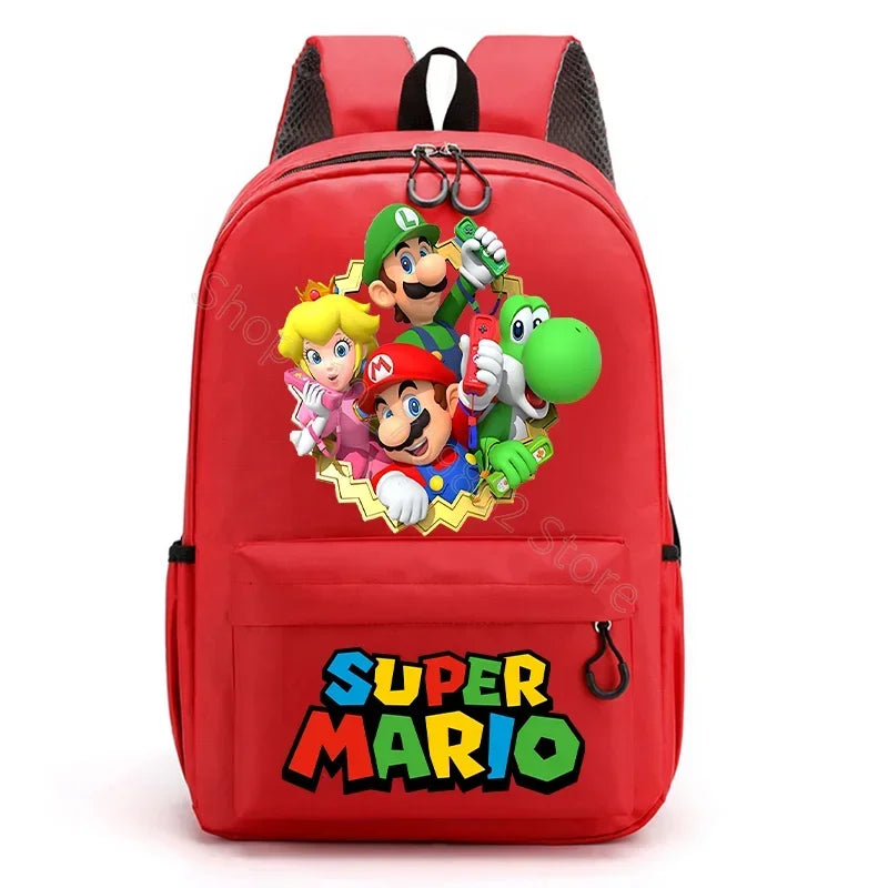 Super Mario Bros Backpacks Women Men Princess Peach Luigi Bag Cartoon Game Character Graphic Print Kawaii Backpack School Bags