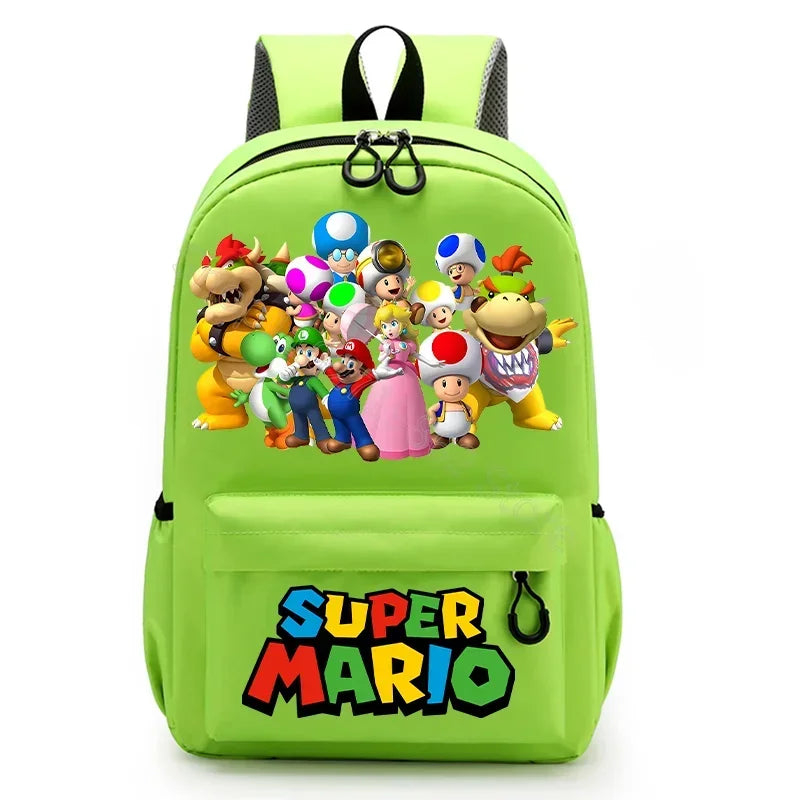 Super Mario Bros Backpacks Women Men Princess Peach Luigi Bag Cartoon Game Character Graphic Print Kawaii Backpack School Bags