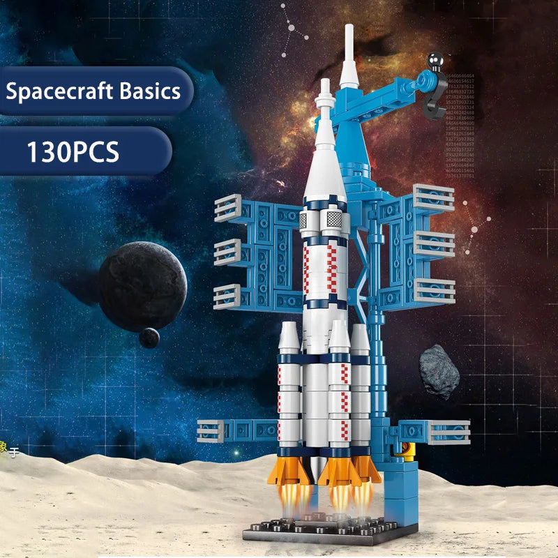 Spacecraft model assembly toys small particle building blocks boys' gifts kindergarten gifts children's toys