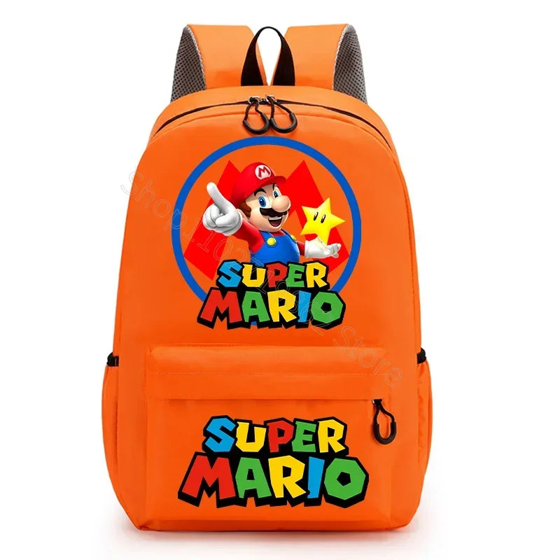 Super Mario Bros Backpacks Women Men Princess Peach Luigi Bag Cartoon Game Character Graphic Print Kawaii Backpack School Bags