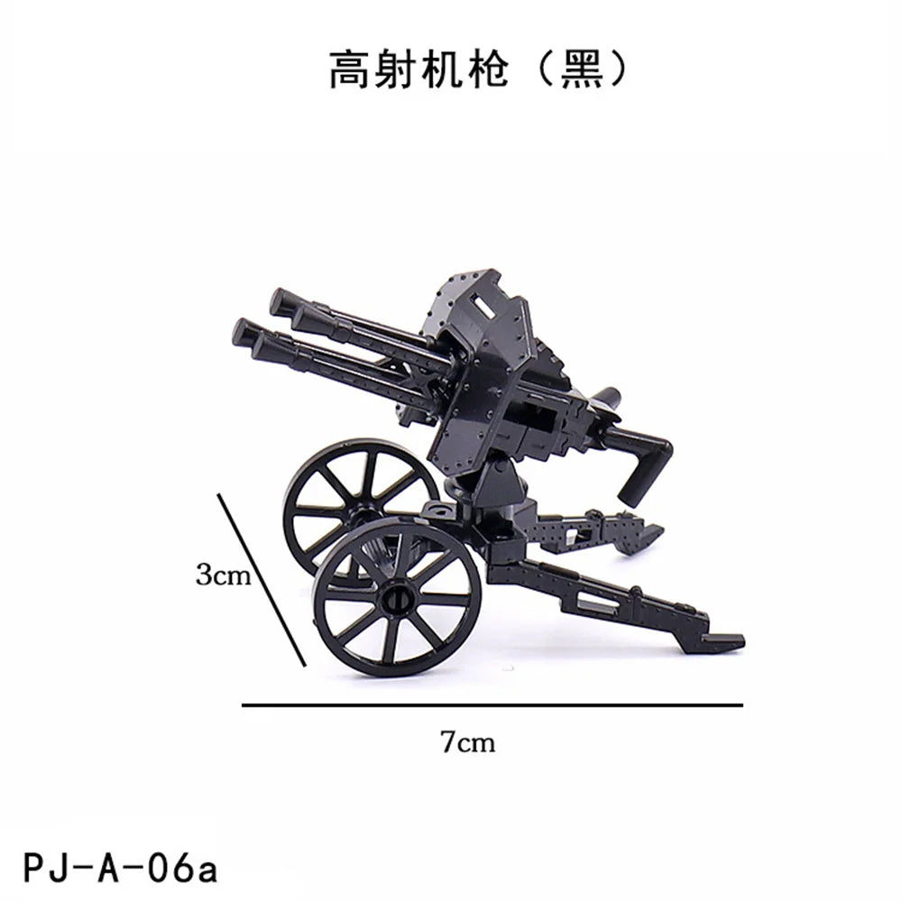 World War 2 WW2 Army Military Soldiers Motorcycle Rocket Launcher Cannon Gun Figures Building Blocks Bricks Children's Toys ﻿