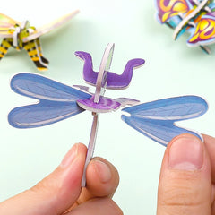10pcs 3D Three-dimensional Paper Insect Puzzle Children's Toys Cartoon Insect Assembly Model DIY Educational Toy Gift for Kids