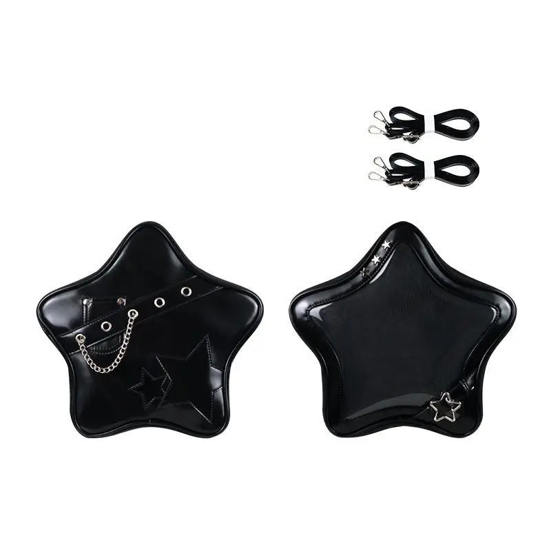 JIAERDI Harajuku Star Silver Ita Bags Backpack Women Lolita Transparent  Shoulder Crossbody Bags Ladies Sweet Cute Y2k Backpacks
