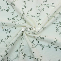 Muslin Fabric with Small Floral Print, 100% Cotton, Double Layer, Kids Clothing cloth and Home Textiles, 135x50cm