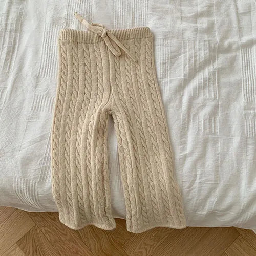 Autumn Spring Kids Clothing Set Long Sleeved Solid Color Knitted Cardigan Coat+Shorts Baby Girl Knitted Clothes Suit