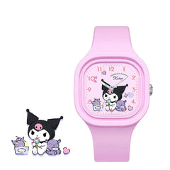 Sanrio Kawaii Hello Kitty Watch My Melody Cinnamoroll Student Cartoon Versatile Silicone Watch Children's Toys Festival Gift
