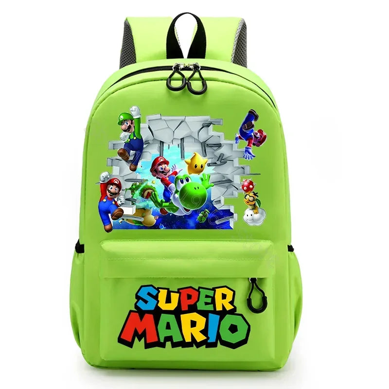 Super Mario Bros Backpacks Women Men Princess Peach Luigi Bag Cartoon Game Character Graphic Print Kawaii Backpack School Bags