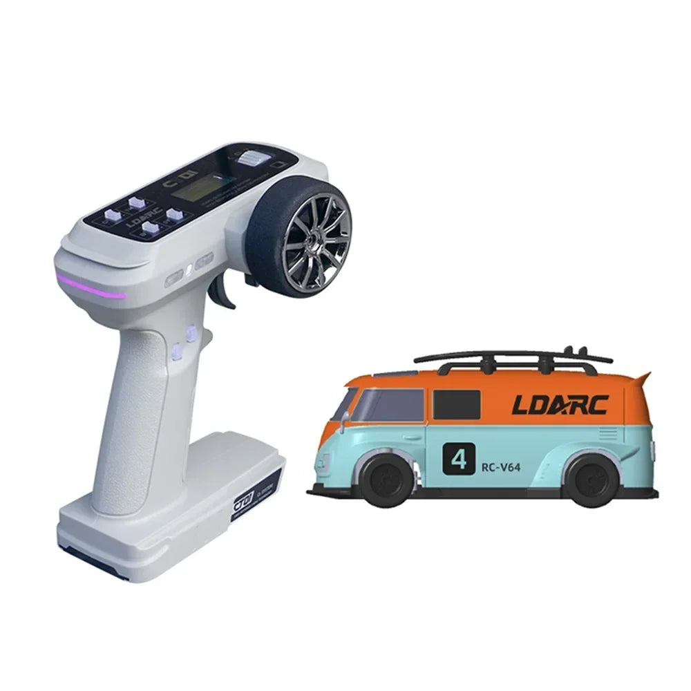LDARC V64 1/64 MINI RC Simulated Electric Remote Control Model Car Tabletop Bus Vehicle RTR 2.4GHz Adults Children's Toys