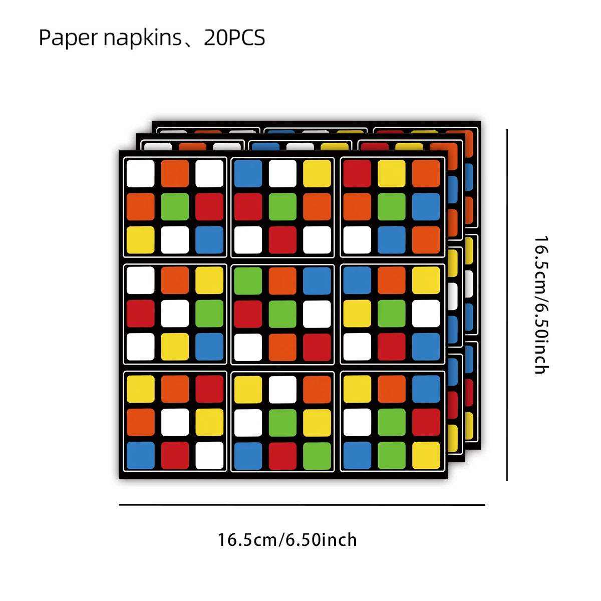 Magic Cube Children's Toys Theme Party Supplies Disposable Tableware Cup Plate Napkin Backdrop For Birthday Party Decorations