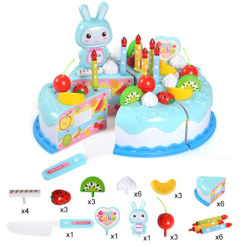 Children Pretend Goodies Play Simulated Kitchen Toys Plastic Cutting Food Kids Toy Object Cognition Boys Girl Birthday Gifts TMZ