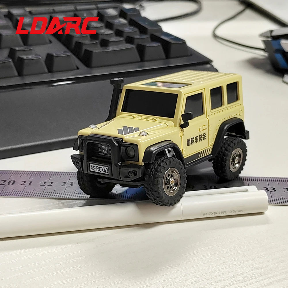 LDARC X43 1/43 MINI RC Electric Remote Control Model Car Desktop Crawler RTR 4WD Adult Children's Toys