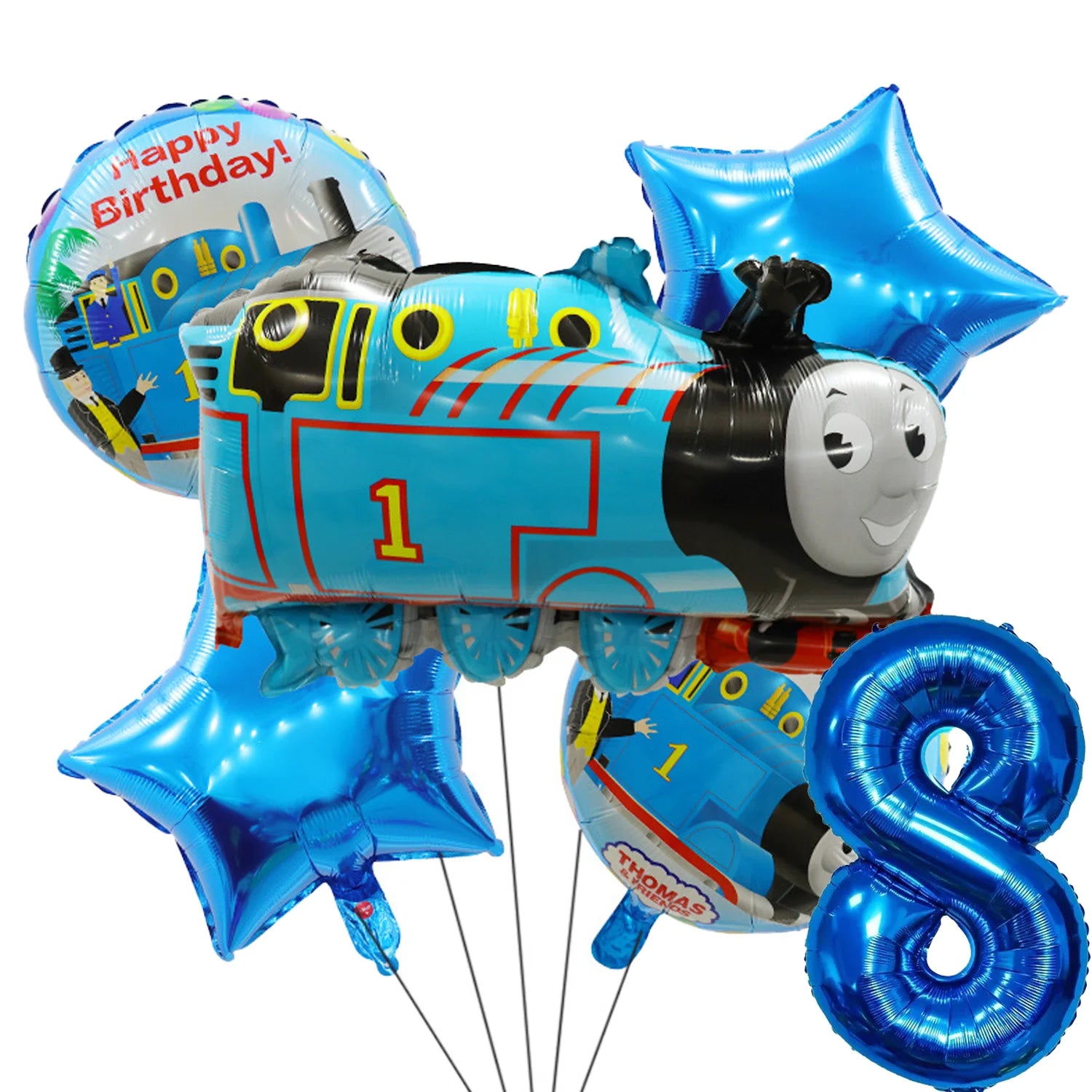 Thomas and Friends Birthday Decor  Foil Balloons Number Set 32 inch Gift Baby Shower Children's Toys Train Latex Balloons Kit