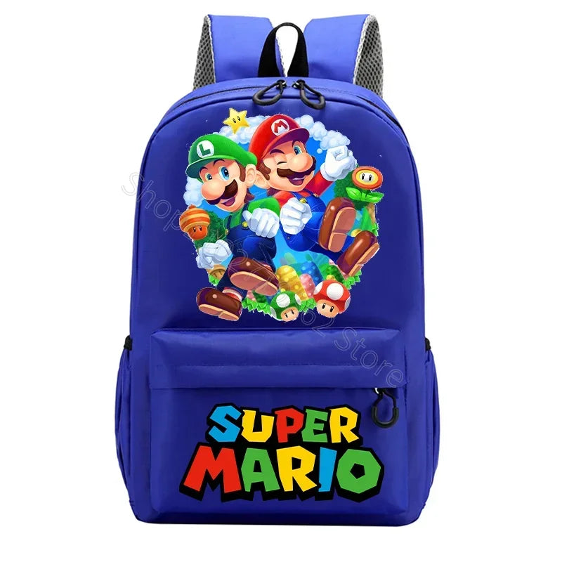 Super Mario Bros Backpacks Women Men Princess Peach Luigi Bag Cartoon Game Character Graphic Print Kawaii Backpack School Bags