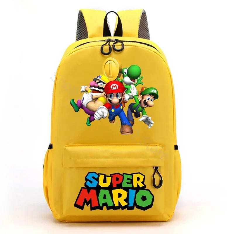 Super Mario Bros Backpacks Women Men Princess Peach Luigi Bag Cartoon Game Character Graphic Print Kawaii Backpack School Bags