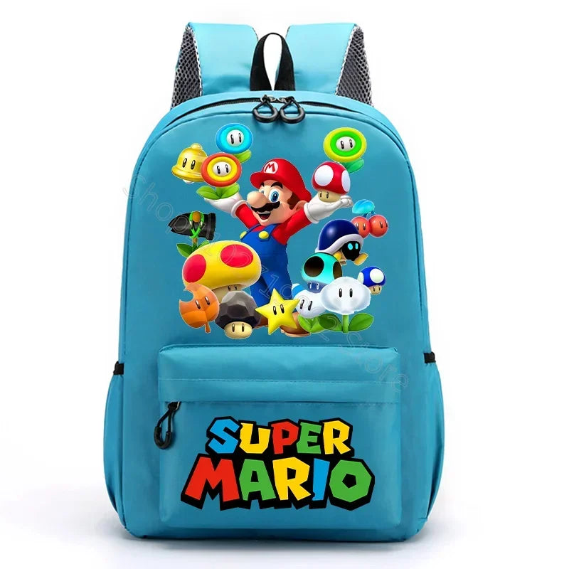 Super Mario Bros Backpacks Women Men Princess Peach Luigi Bag Cartoon Game Character Graphic Print Kawaii Backpack School Bags