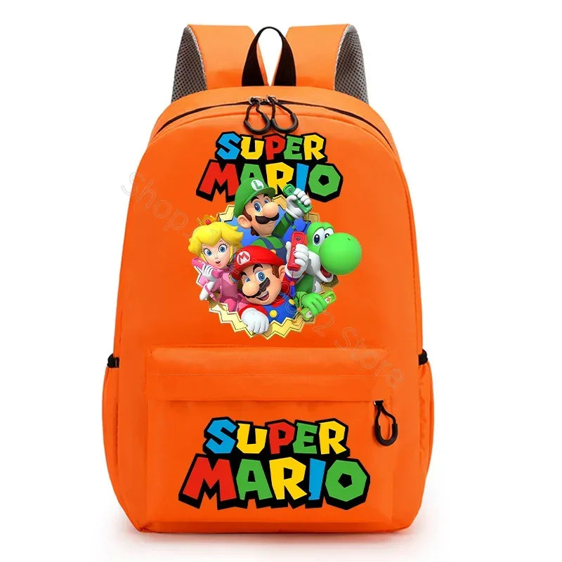 Super Mario Bros Backpacks Women Men Princess Peach Luigi Bag Cartoon Game Character Graphic Print Kawaii Backpack School Bags