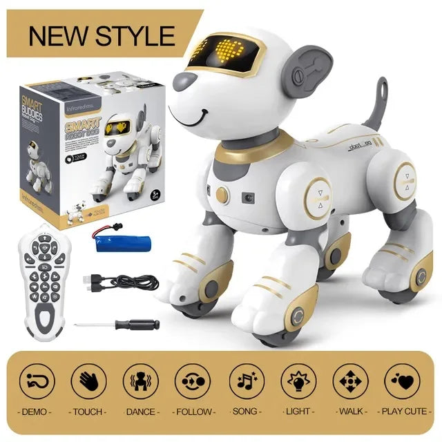 Smart RC Robot Electronic Dog Programmable Smart Interactive Stunt Robot Dog Music Song Touchsense Voice Command Children's Toys