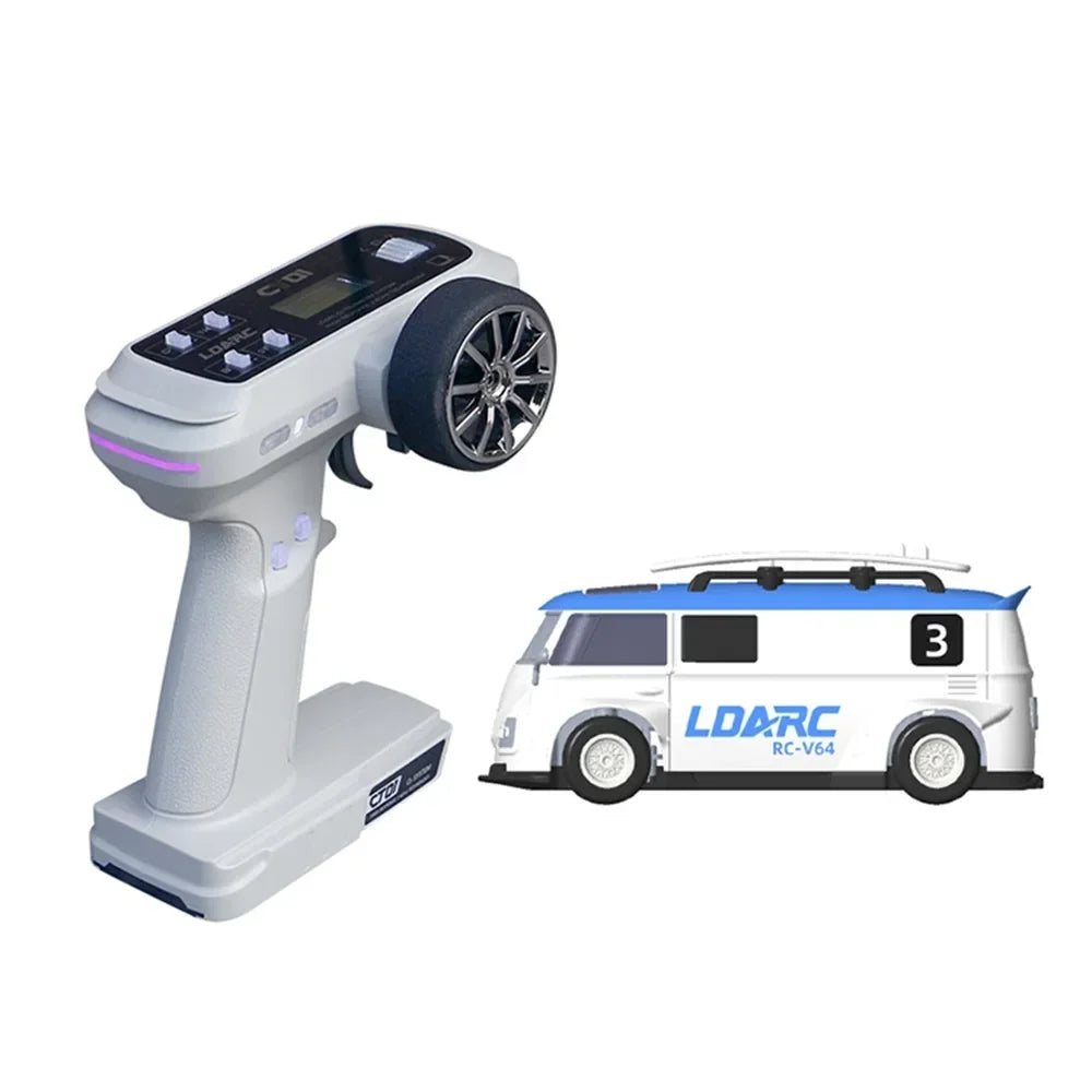 LDARC V64 1/64 MINI RC Simulated Electric Remote Control Model Car Tabletop Bus Vehicle RTR 2.4GHz Adults Children's Toys