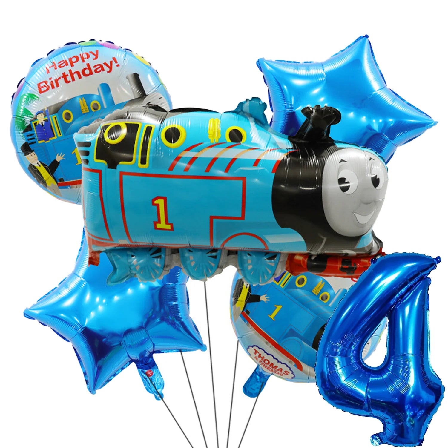 Thomas and Friends Birthday Decor  Foil Balloons Number Set 32 inch Gift Baby Shower Children's Toys Train Latex Balloons Kit